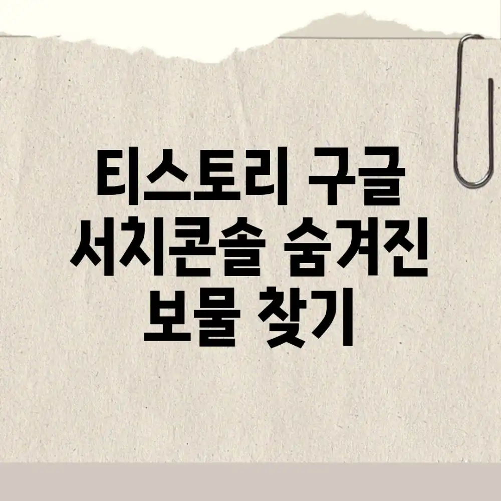 티스토리 구글 서치콘솔, 숨겨진 보물 찾기!